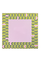 Jeu de Mahjong Américain Rétro Vert Olive à Motifs Géométriques Floraux, Tuiles en Acrylique à Motifs Artistiques Personnalisés, Pochette en Velours pour Divertissement Familial