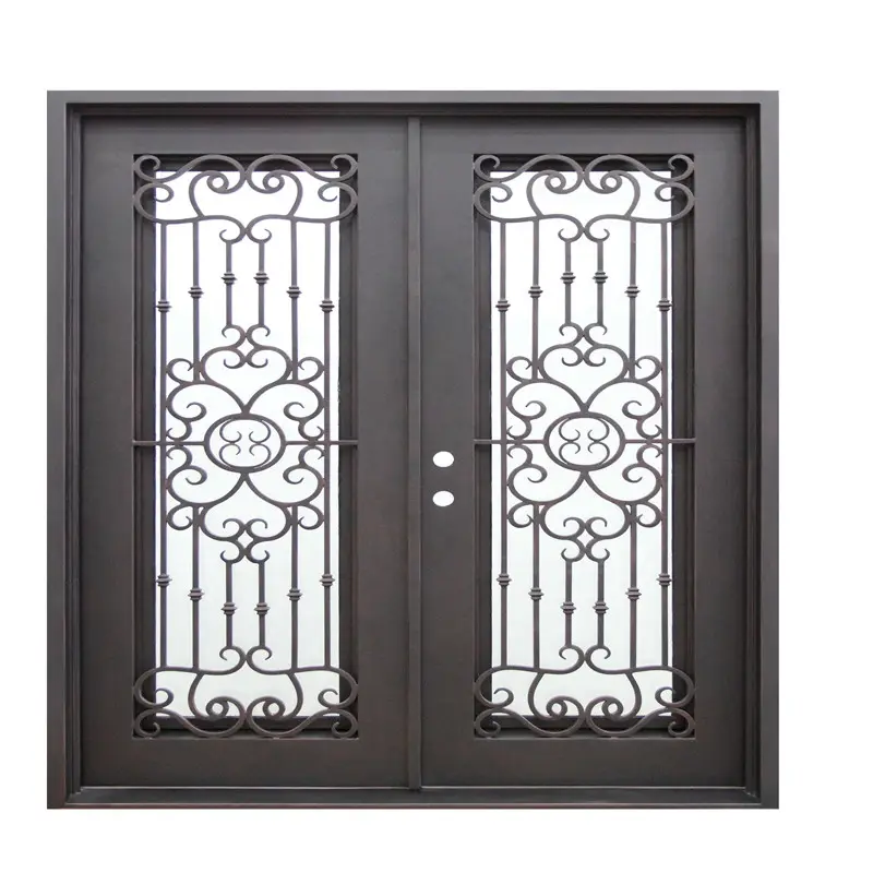 Nuevos productos de hierro forjado de la puerta Exterior puertas de hierro forjado puerta de Metal de hierro forjado