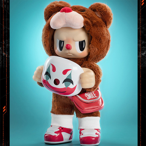 Edizione limitata 35cm orso gigante peluche ribelle orso bruno pagliaccio figurina da collezione - Product Image 1