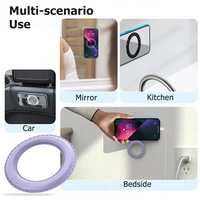 Support magnétique mural en cuir PU pour iPhone 18 17 16 15 14 13 12 Pro Max