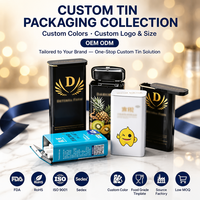 Collection d'emballages en étain personnalisés, vente en gros de boîtes en fer blanc, formes variées, solution personnalisée tout-en-un, OEM ODM