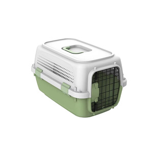 Cage <span class=keywords><strong>de</strong></span> <span class=keywords><strong>transport</strong></span> carrée <span class=keywords><strong>de</strong></span> haute qualité en PP et ABS pour animaux <span class=keywords><strong>de</strong></span> compagnie, avec fenêtre <span class=keywords><strong>de</strong></span> toit respirante, style moderne et robuste, portable pour les voyages en extérieur - Product Image 6