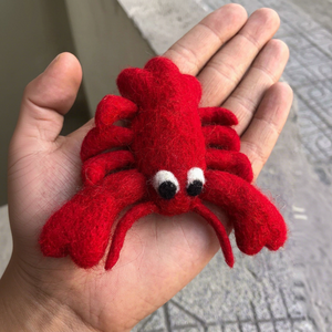ของเล่นสุนัขรูปกุ้งมังกรทำมือจากผ้าขนสัตว์ ปลอดสารพิษ เป็นมิตรกับสิ่งแวดล้อม สำหรับเด็ก ขายส่ง - Product Image 4