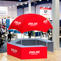 Gazebo hexagonal en fer de couleur personnalisée - Stand d'exposition extérieur avec comptoir - Dôme publicitaire promotionnel