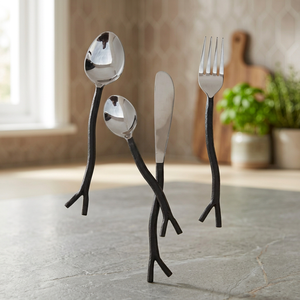 Ensemble de couverts en acier inoxydable poli miroir, 4 pièces, passe au lave-vaisselle et durable - Product Image 4