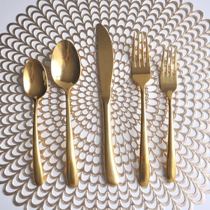 Set di posate in acciaio inossidabile per ristorante dell'hotel Set di posate in oro opaco e <span class=keywords><strong>argenteria</strong></span> - Product Image 4