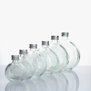 Empty 50ml 100ml <b>200ml</b> 250ml Alcoholic Beverage Juice Glass <b>Bottle</b> with Screw Cap Silk Screen Printing Customizable Logo - Product Image 1