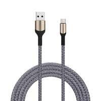 Câble de charge rapide USB A vers Type C en nylon tressé OEM ODM 1M 2M 3A, câble de charge USB A vers Micro pour téléphone portable en stock