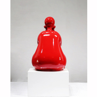 Escultura Moderna Abstracta Personalizada de Fábrica, Figura de Mujer Curvilínea, Arte Positivo, Estatua Grande para Vestíbulo, Adorno de Resina