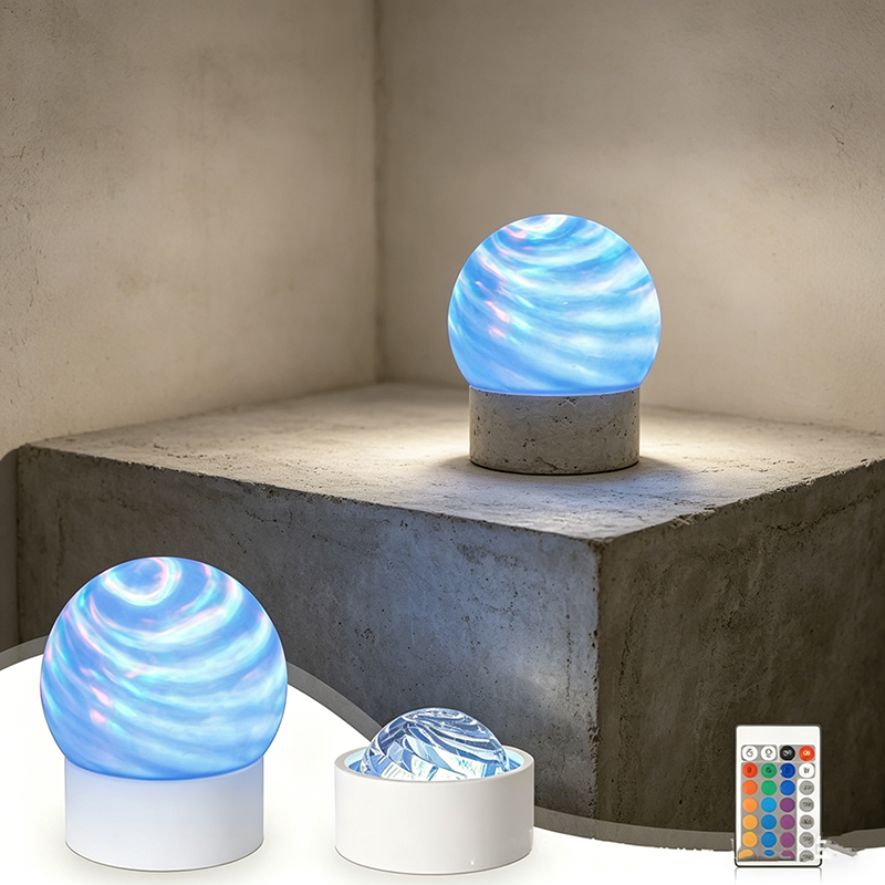 Art Cute RGB Night Light Starry Atmosphere Lamp Wireless LED Lamp 3D Illusion Light Live Light Bedside Lamp Creative Room Decor