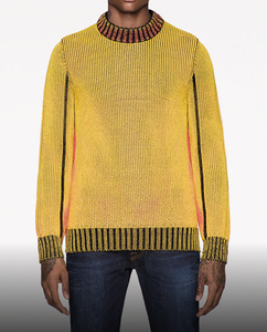 <span class=keywords><strong>Pull</strong></span> pour homme LXF Custom Fashion Technology à col rond, fabriqué avec du fil <span class=keywords><strong>thermo</strong></span>-sensible changeant de couleur en fonction du temps - Product Image 2