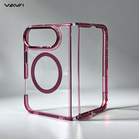 Étui de téléphone VAWI B552 Factory Premium en métal antichoc pour iPhone 18 Duo avec support rotatif, logo personnalisé et charnière à clipser
