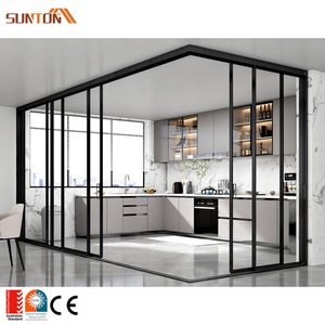 Tùy Chỉnh Nội Thất Phòng Hiện Đại Khung Nhôm Kính Phân Vùng Cửa Trượt Thiết Kế Cho Nhà Bếp Văn Phòng - Product Image 1
