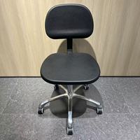 Chaises de bureau durables en PU, tabouret noir avec dossier pour caissier, banquier, ingénieur, technicien, barbier, médecin, dentiste, comptable