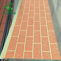 Panneau sandwich pour façade, panneau mural en PU, revêtement mural extérieur pour immeuble de bureaux moderne, résistant au feu