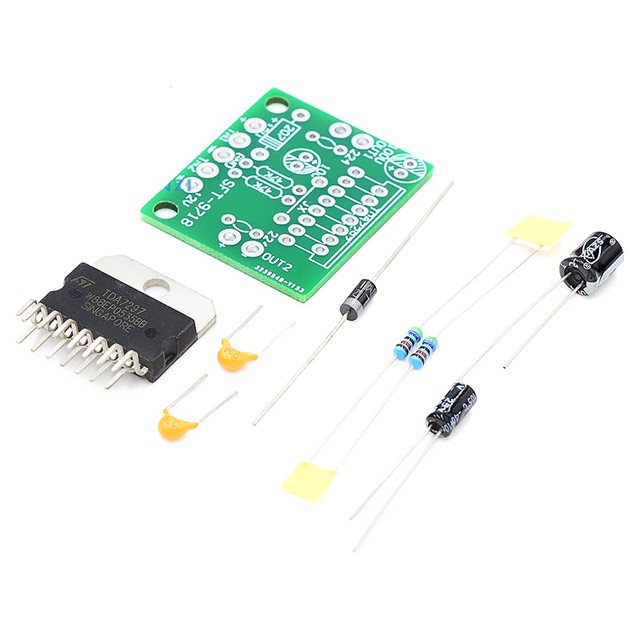 TDA7297 power amplifier board parts DC 12V pure rear stage 2.0 dual channel 15W+15W electronic DIY kit
