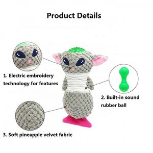 All'ingrosso giocattoli interattivi per cani di peluche con motivo a strisce, letti per animali domestici resistenti ai morsi per addestramento all'aperto - Product Image 5