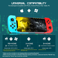 Joystick Inalámbrico para Teléfono, Gatillo Telescópico Extensible, Gamepad Móvil para Android e iOS, para Jugadores de PUBG