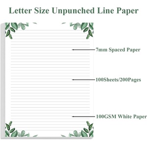Papier ligné pour papeterie, format lettre, non perforé, pour l'école et le bureau - Product Image 3