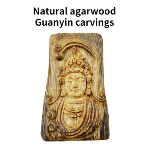 金南風水沈香観音彫刻 - Product Image 1