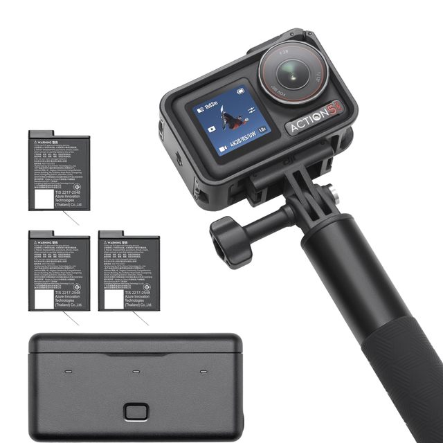 Osmo Action 5 Pro Adventure Combo 4K 120fps Action Camera with 1/1.3 Inch Sensor Dual OLED Screens for Travel Vlog