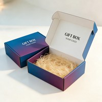 Emballage cadeau personnalisé avec rembourrage en raphia pour cosmétiques, vêtements, bijoux, boîtes d'expédition écologiques en carton ondulé