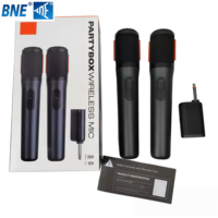 Microphone sans fil UHF professionnel universel, 2 micros dynamiques portatifs avec portée de 100 m pour l'enseignement en église, la scène et les concerts