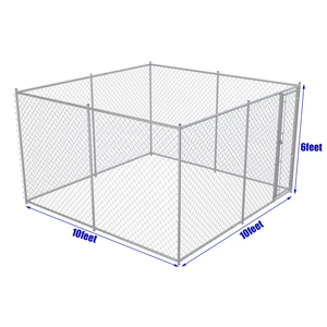 Lucky <strong>Dog</strong> Heavy Duty Outdoor Galvanized Chain Link <strong>Dog</strong> <strong>Kennel</strong> Enclosure with Latching Door - Product Image 1