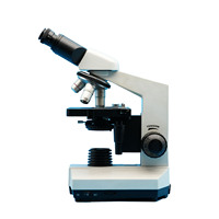 Xsz-107 Hinged Binocular Microscope with LED Light Source 40-1600 Times for Biological Laboratory School Education