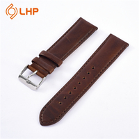 Bracelet en cuir à motif crocodile respirant de haute qualité Bracelet de montre intelligente de luxe classique en noir marron doux et confortable