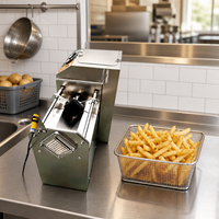 Hoge snelheid automatische roestvrijstalen commerciële friet- en aardappelreepjes snijmachine voor fastfood centrale keukens