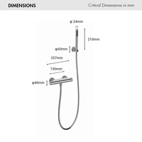 Ensemble de douche en cuivre laqué laiton brossé moderne avec mitigeur céramique trois voies, idéal pour hôtels, finition or rose pour salle de bain