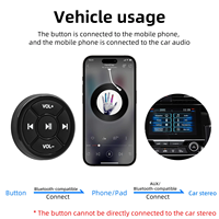 Télécommande multimédia sans fil à bouton Bluetooth pour voiture, moto, volant de vélo MP3, lecture de musique pour IOS, téléphone et tablette Android