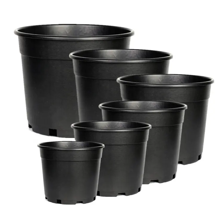 China Manufactures Direct Recycled Black Large Small Mini Gallon Tube Machine Make Garden Nursery Plastic Pots