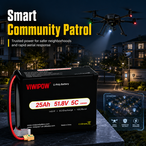 VIWIPOW 도매 제조업체 고용량 반고체 배터리 51.8V 14S 25000mAh 보안용 UAV 드론용 - Product Image 5