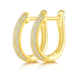 ต่างหูสามแถวครึ่ง0.3CT S925เพชรโมอิสสีเงินเกรดดี - Product Image 3