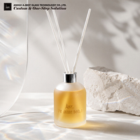 Bouteille diffuseur de parfum vide givrée à col vissé de 200 ml, logo personnalisé, bouchons assortis, bâtonnets diffuseurs et accessoires de support disponibles