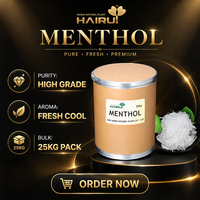 Cristaux de L-Menthol Naturel de Haute Pureté, Matière Première pour Gel Rafraîchissant Anti-douleur, Pommade Apaisante Musculaire, Fabrication de Baumes Médicamenteux