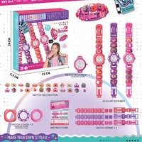 Portable en plastique maison pour enfants habiller jouets de mode bricolage cheveux montres décoration pour filles Type de maquillage