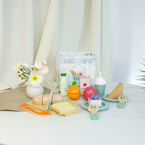 COMMIKI Ensemble de jouets de boutique de desserts en bois avec plateau à thé à crème glacée et jeux de rôle de bonbons pour enfants filles garçons éducation précoce - Product Image 4