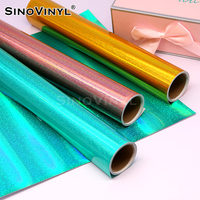 Vinilo Holográfico Brillante SINOVINYL, Láminas de Vinilo para Plotter de Corte Gráfico, Vinilo de Corte Permanente en Oferta, 0.61*50M/1.22*50M