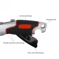 Couteau utilitaire rétractable JOEPON avec verrouillage automatique, en alliage de zinc, lames SK5 amovibles, outil de coupe robuste, OEM ODM