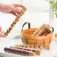 Boules de thé fleuri en gros |   Thé fleuri artisanal avec emballage en tube à essai, 4 boules de thé par tube