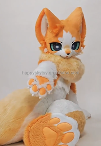 Ojos acrílicos, disfraz <span class=keywords><strong>de</strong></span> Mascota <span class=keywords><strong>de</strong></span> zorro bastante realista para niñas, Cosplay, exposición <span class=keywords><strong>de</strong></span> <span class=keywords><strong>Anime</strong></span>, disfraces <span class=keywords><strong>de</strong></span> zorro bonitos peludos largos, ropa <span class=keywords><strong>de</strong></span> dibujos animados - Product Image 5