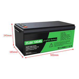 充電式Lifepo4バッテリーパック25.6V/24V 100Ahリチウム鉄リン酸太陽エネルギー貯蔵さまざまな容量100ah 150ah - Product Image 2