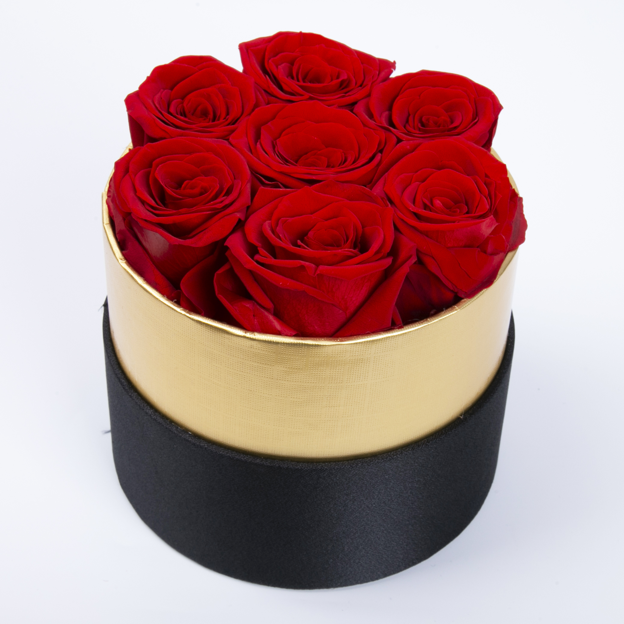 9 Roses In Round Box