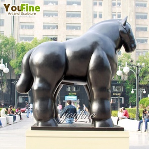 Famosa estatua de caballo de <span class=keywords><strong>Fernando</strong></span> Botero de bronce abstracto al aire libre - Product Image 4