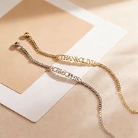 Bracelet personnalisé plaqué or et argent, bijoux en acier inoxydable, plaque nominative hypoallergénique, chaîne à maillons, OEM/ODM