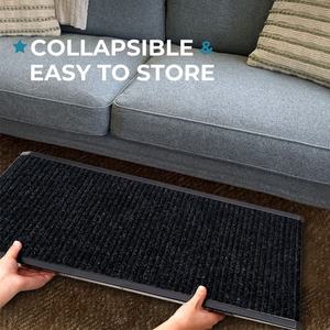 Rampa plegable de madera ajustable para perros y gatos, superficie de alfombra antideslizante para sofá o cama - Product Image 3