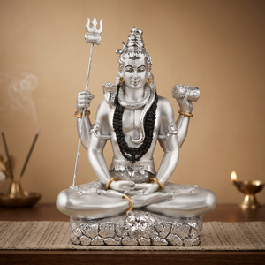 Escultura Hecha a Mano de Acero Inoxidable del Dios Shiva, Mahadev, 3 Pulgadas, Artesanía Metálica, Decoración Artística, Duradera, Ecológica, para Sala de Estar - Product Image 3